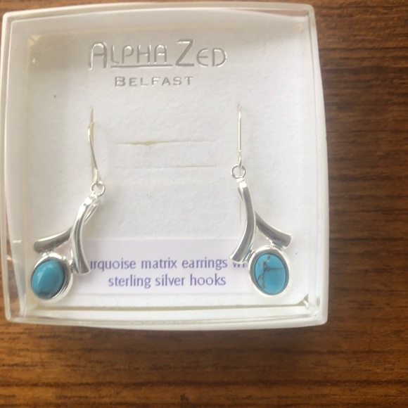 Turquoise and silver earrings - Picture 4 of 4